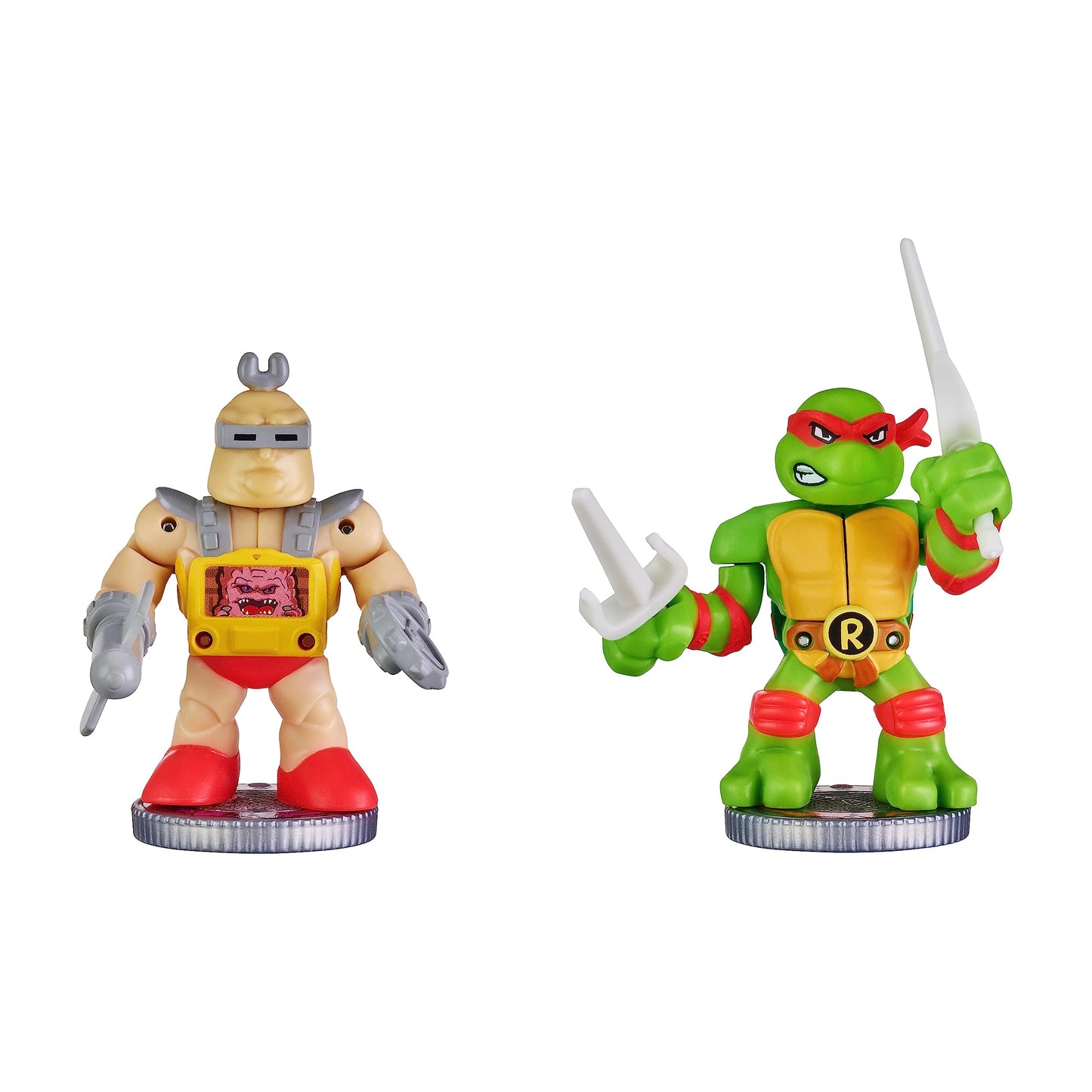 Legends of Akedo TMNT Raphael vs Krang – Versus Pack | 2 Mini Figures, 2 Trigger Controllers, Manual