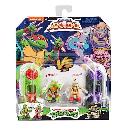 Legends of Akedo TMNT Raphael vs Krang – Versus Pack | 2 Mini Figures, 2 Trigger Controllers, Manual