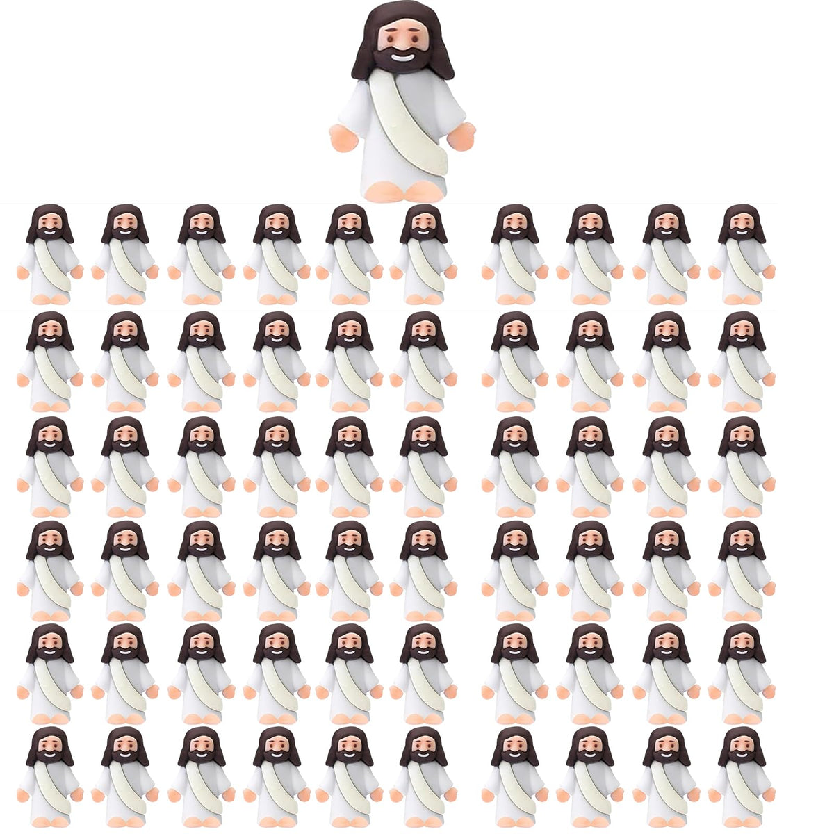 AKFAHOIF Mini Jesus Figures — 30-Piece Set for Easter Decor, Egg Fillers, and Play