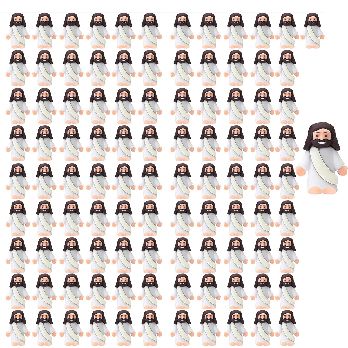 AKFAHOIF Mini Jesus Figures — 30-Piece Set for Easter Decor, Egg Fillers, and Play