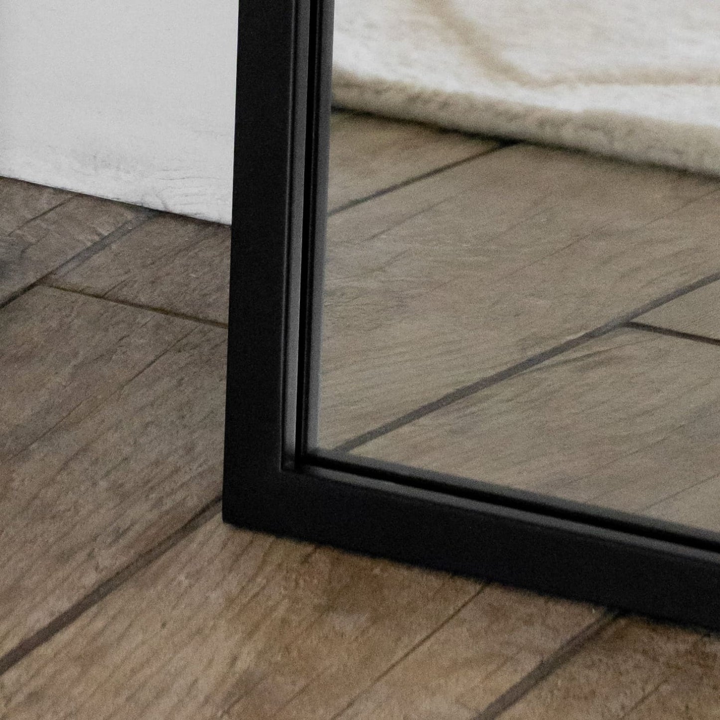 Akiko - Full Length Black Metal Arched Mirror - 180cm x 90cm