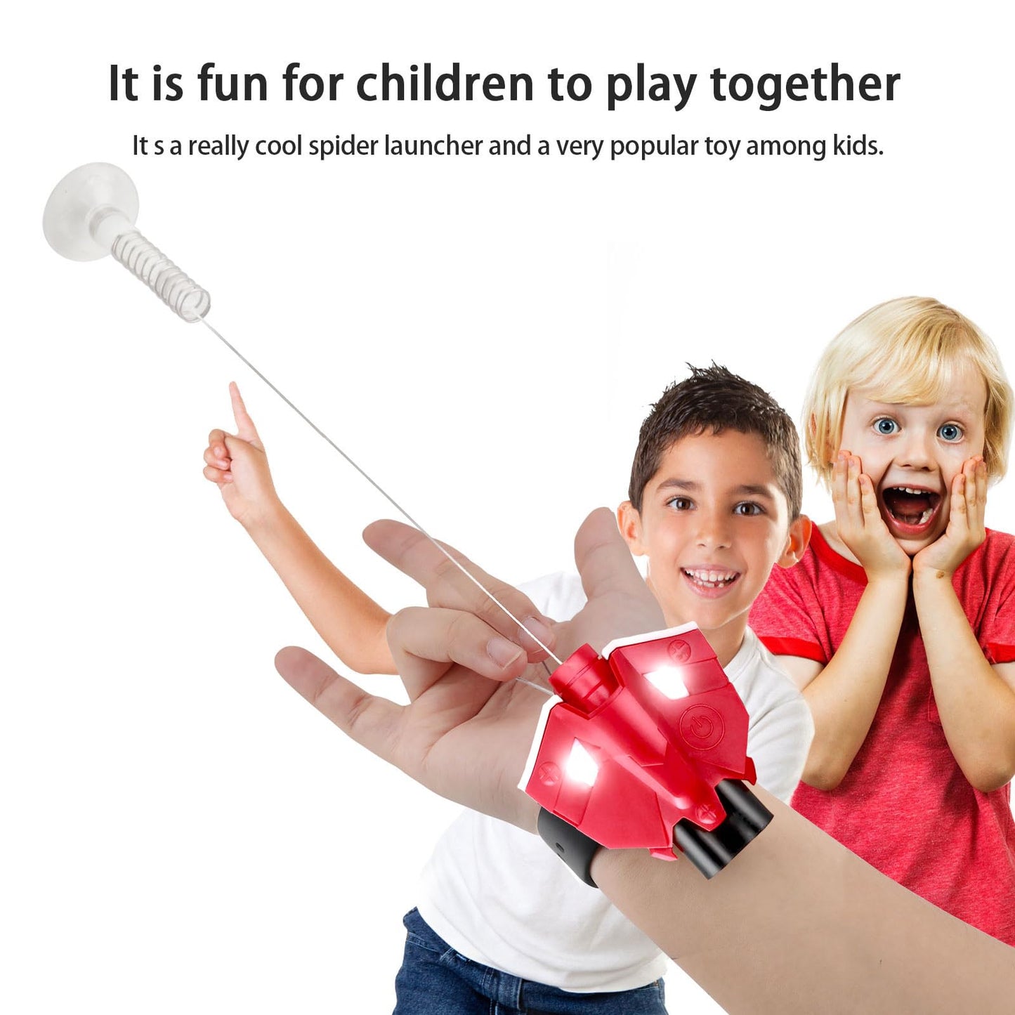 AKLOPE Spider Web Launcher Red Wrist Shooter for Cosplay