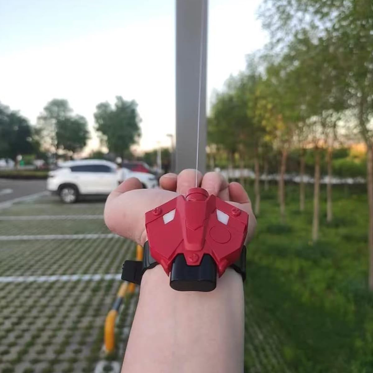 AKLOPE Spider Web Launcher Red Wrist Shooter for Cosplay