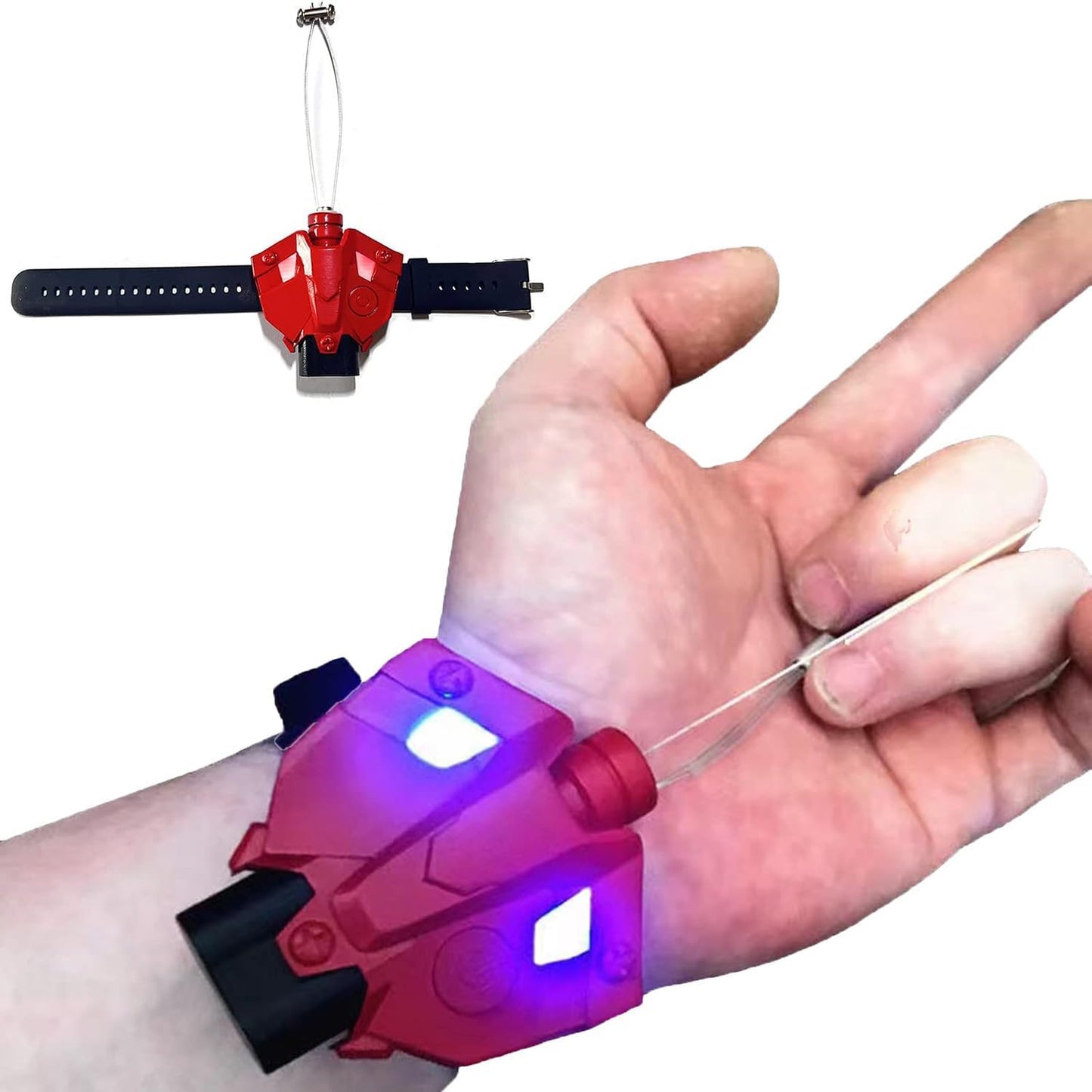 AKLOPE Spider Web Launcher Red Wrist Shooter for Cosplay