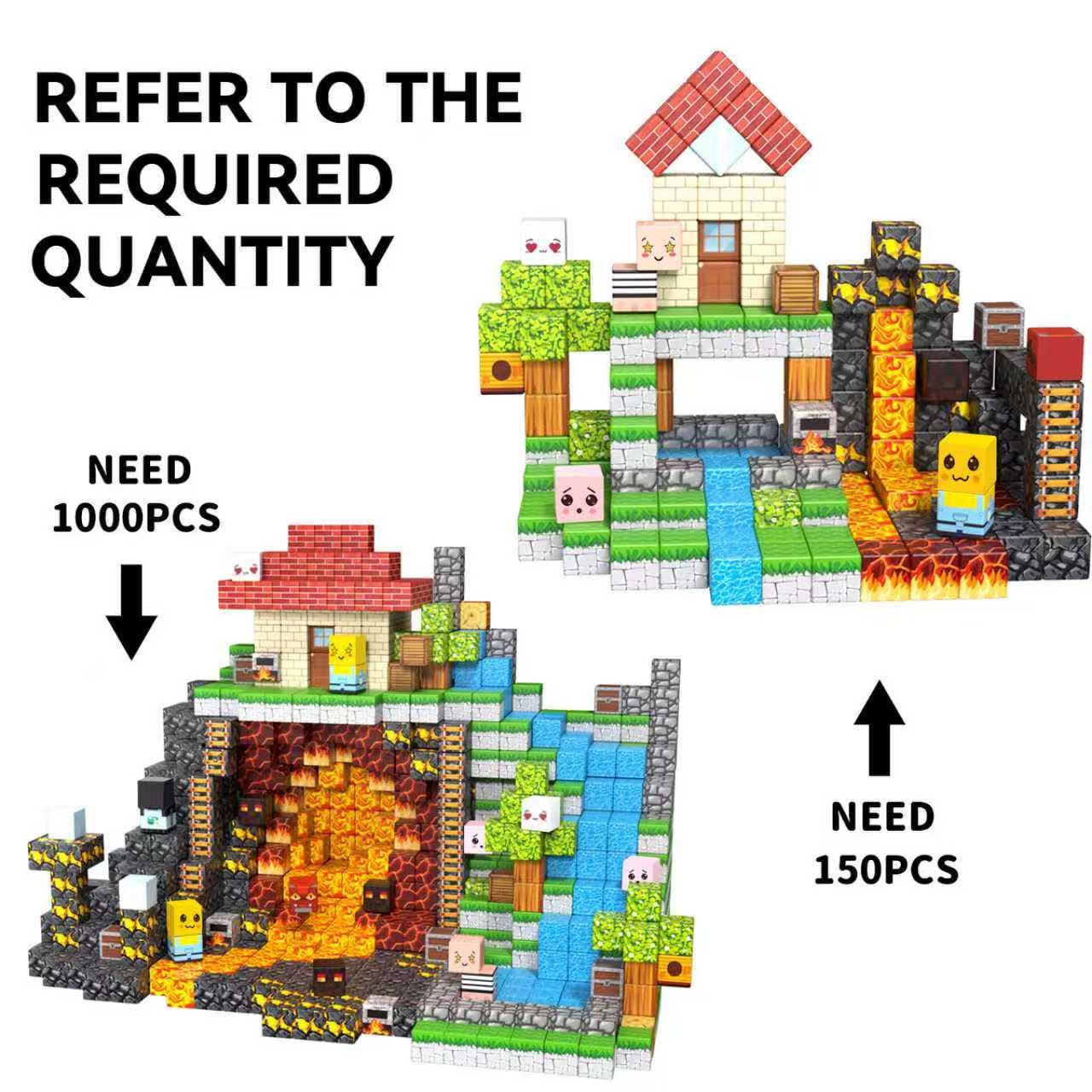 AKUTAIN 150PCS Easter Blocks – STEM Building Cubes, Fidget Stacking Toys & Gifts for Kids