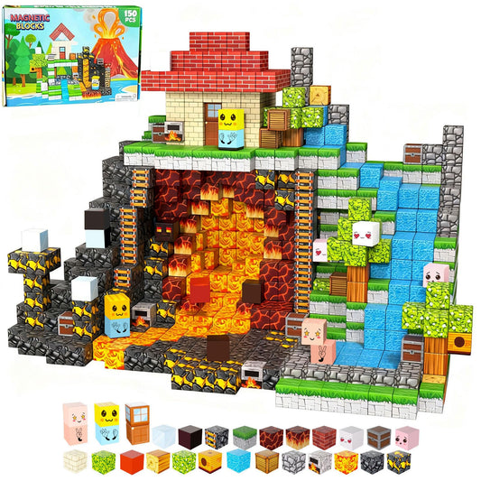 AKUTAIN 150PCS Easter Blocks – STEM Building Cubes, Fidget Stacking Toys & Gifts for Kids