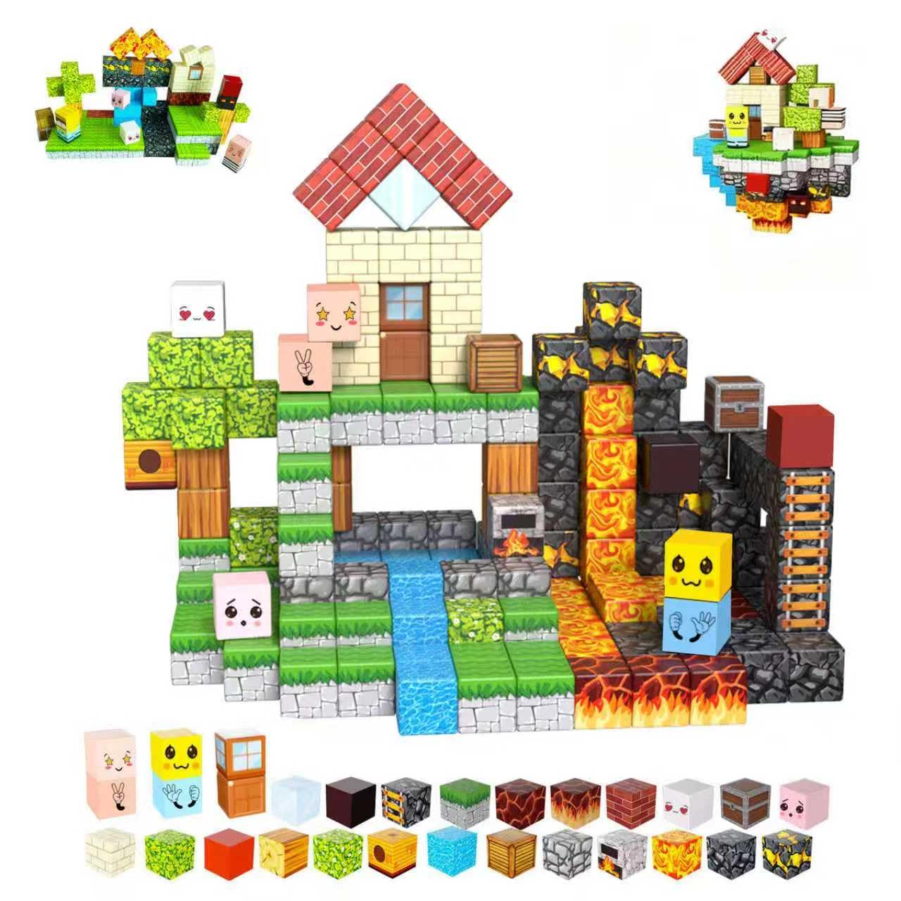 AKUTAIN 150PCS Easter Blocks – STEM Building Cubes, Fidget Stacking Toys & Gifts for Kids