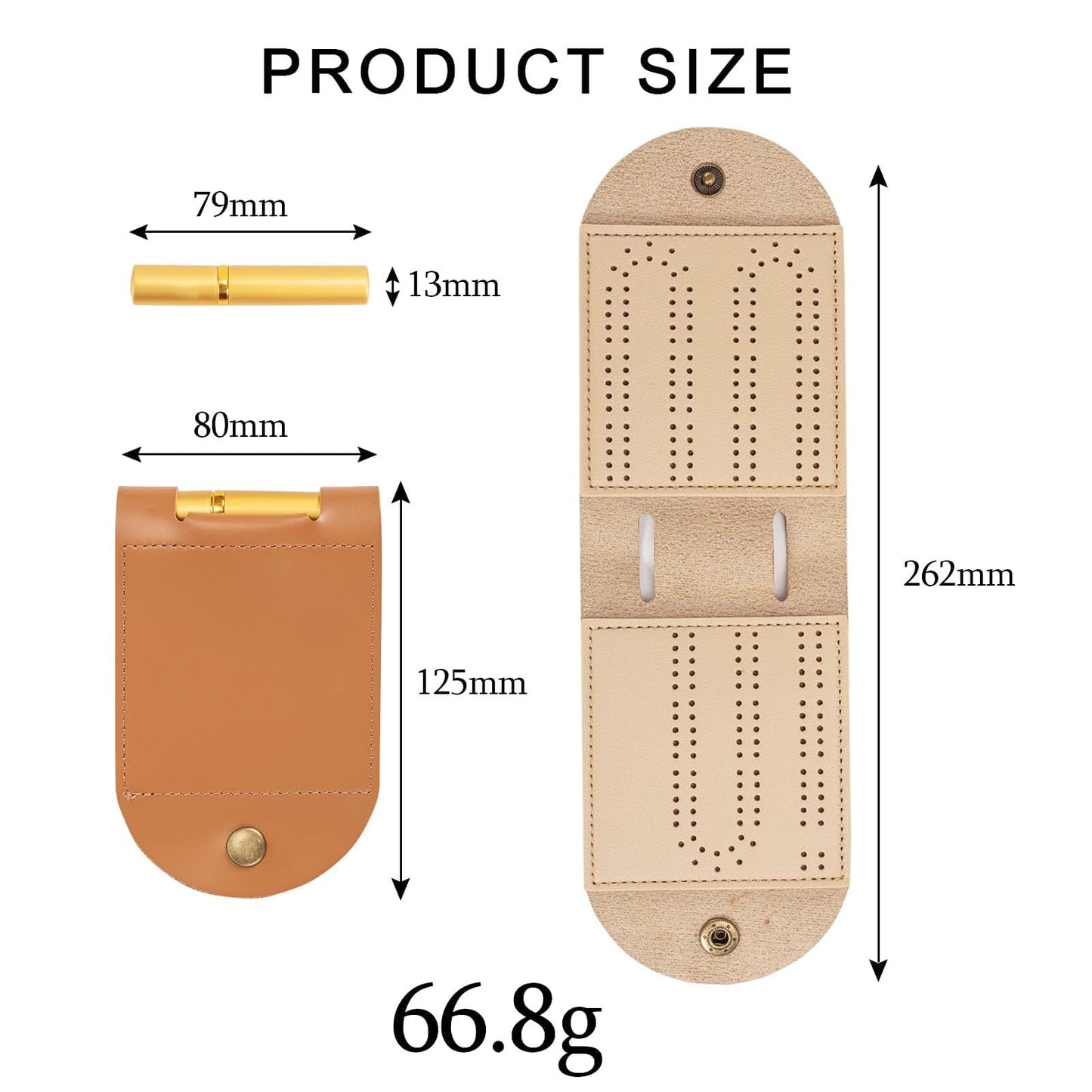 AKV Travel Cribbage Board Set – Portable 2-Track Foldable PU Leather Cribbage Board with 4 Pegs