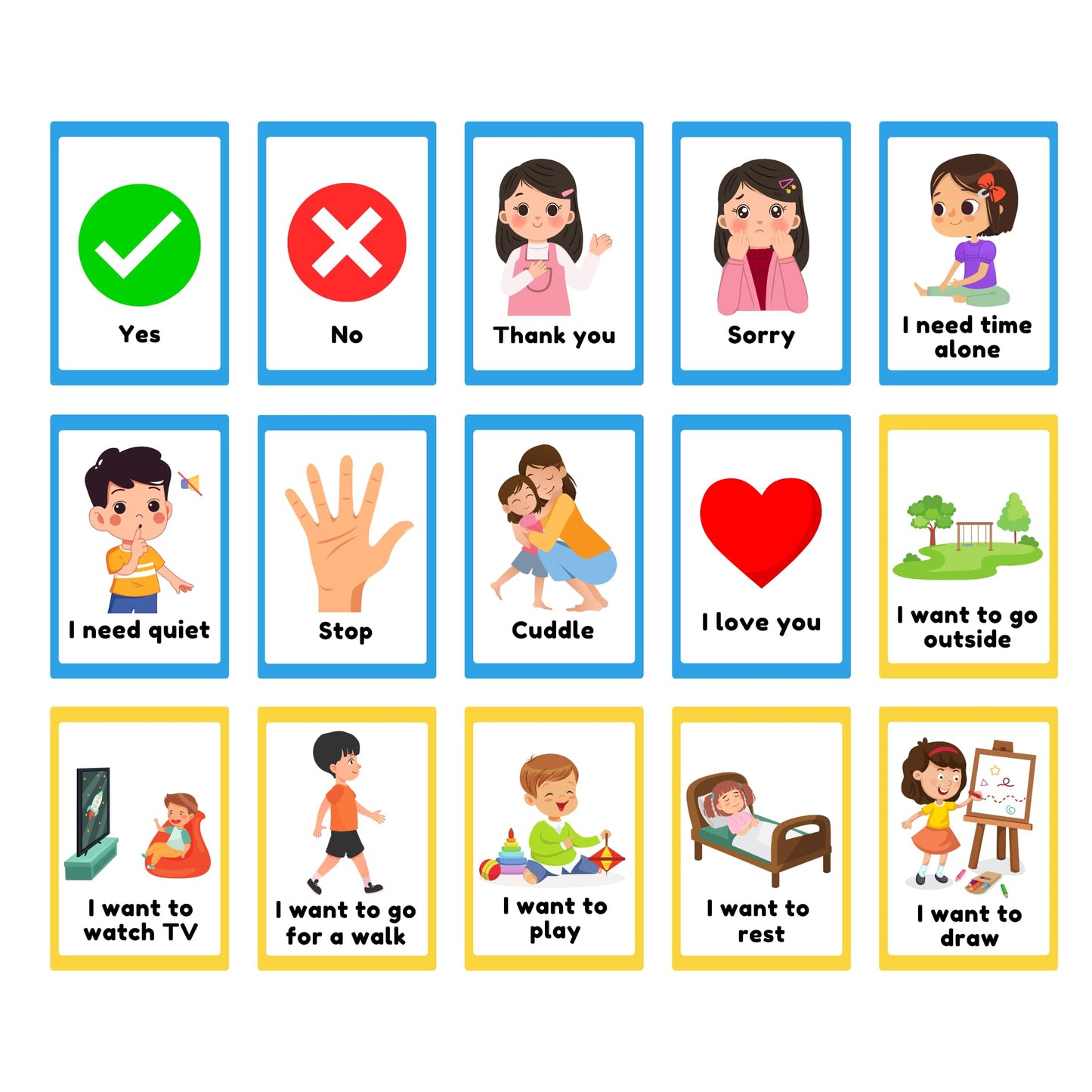 Albidaya Islamic Store | Communication Cards for Non-Verbal Individuals – Visual Communication Aid