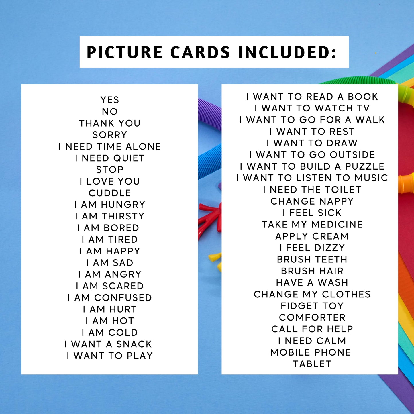 Albidaya Islamic Store | Communication Cards for Non-Verbal Individuals – Visual Communication Aid