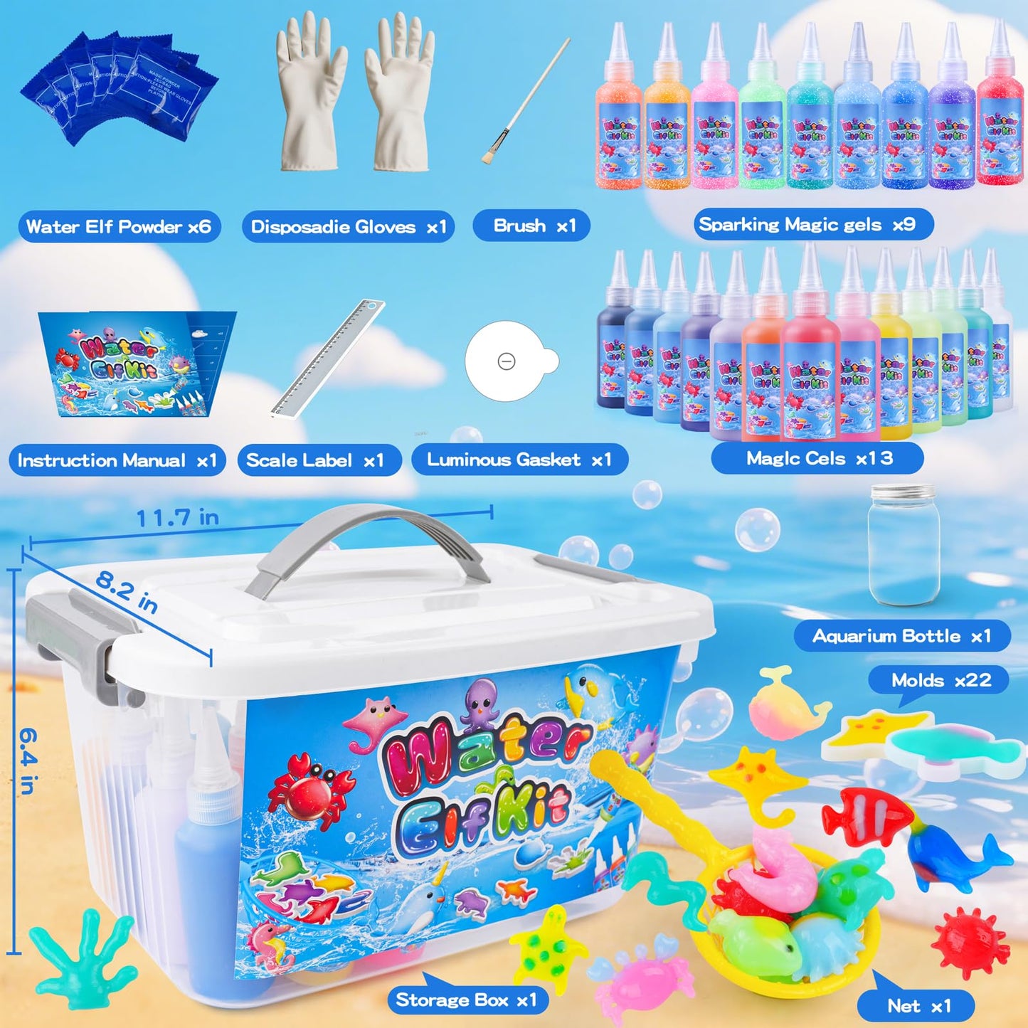 Albxiu Magic Water Elf Kit | Creative Gel Water Pets for Kids 4-12