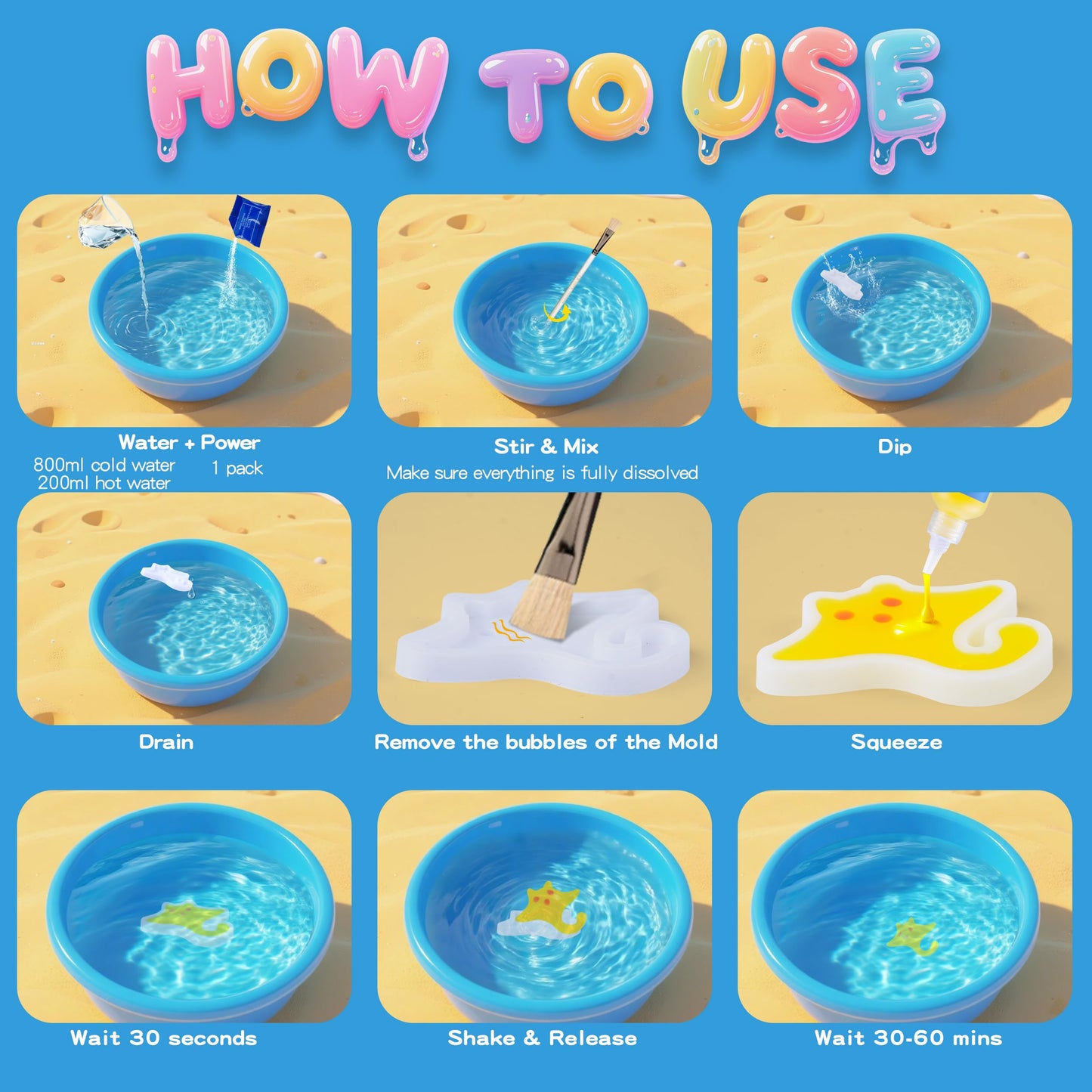 Albxiu Magic Water Elf Kit | Creative Gel Water Pets for Kids 4-12