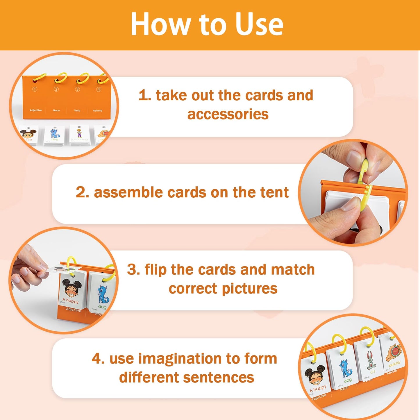 Alened Phonics Flash Cards – Sentence Building for Kids | Sight Words & Phonics for Home & Classroom