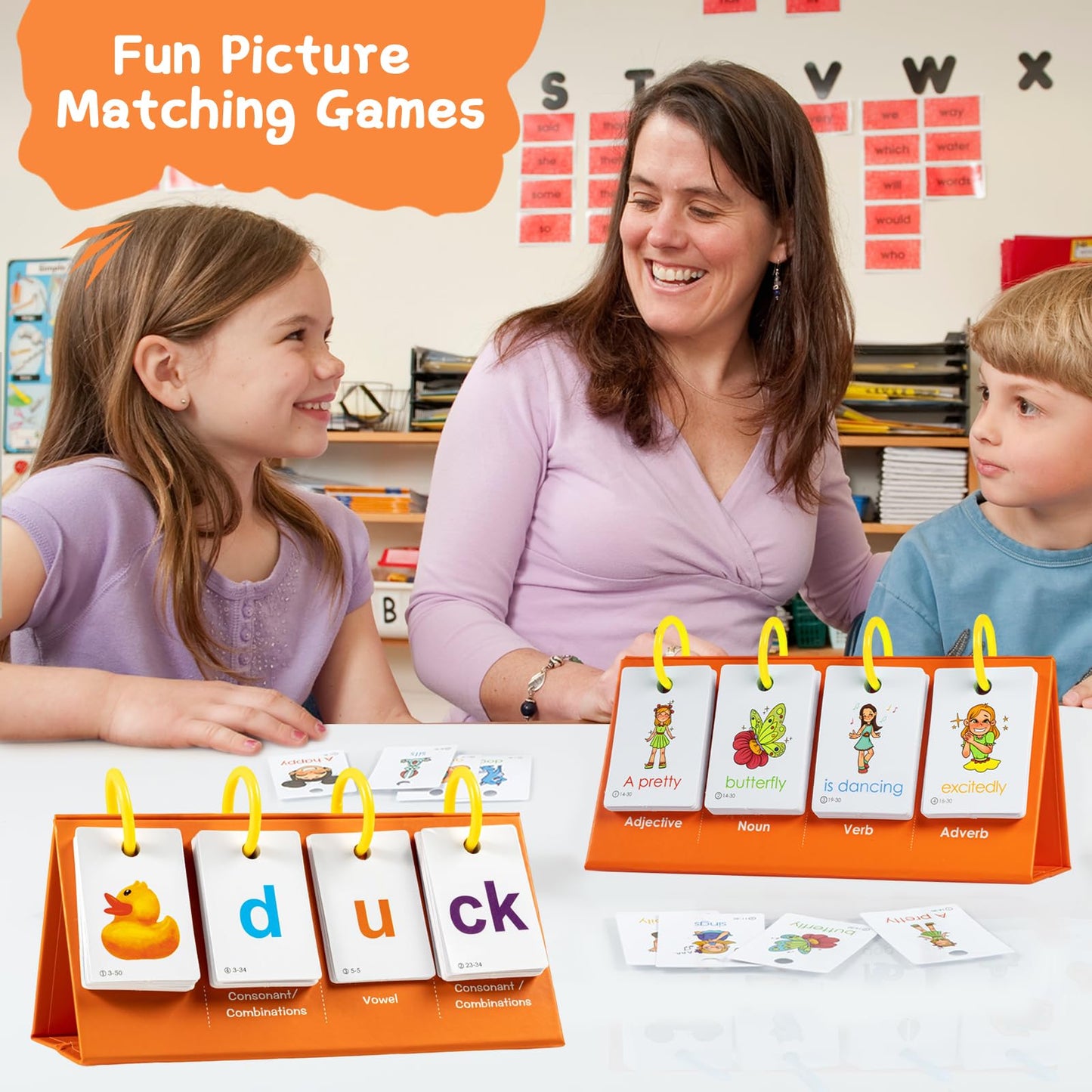 Alened Phonics Flash Cards – Sentence Building for Kids | Sight Words & Phonics for Home & Classroom