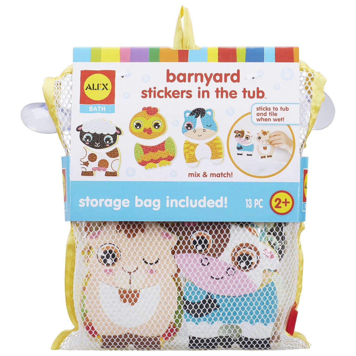 ALEX Toys Bath Barnyard Stickers in The Tub – Multicolor 12-Piece Bath Activity