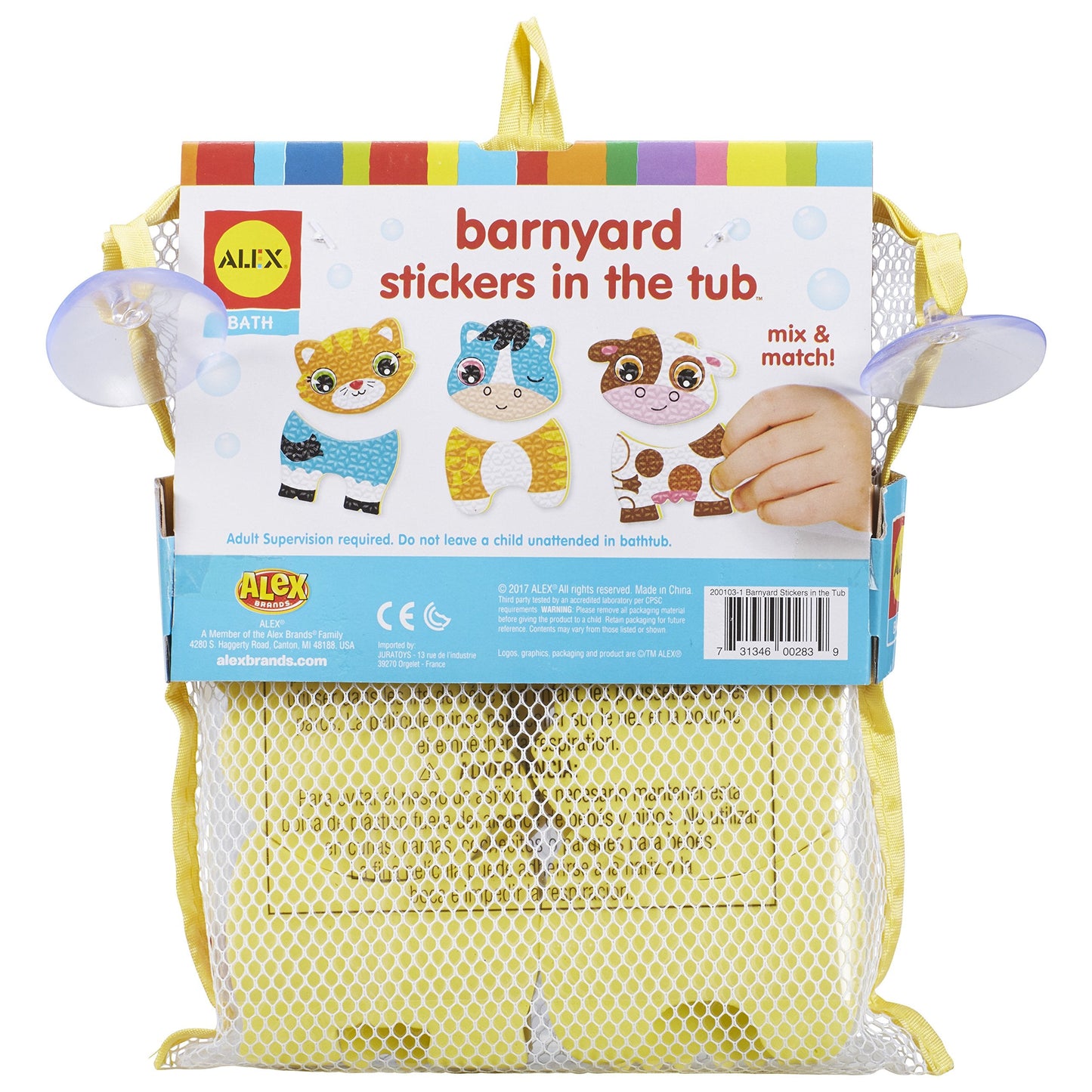 ALEX Toys Bath Barnyard Stickers in The Tub – Multicolor 12-Piece Bath Activity
