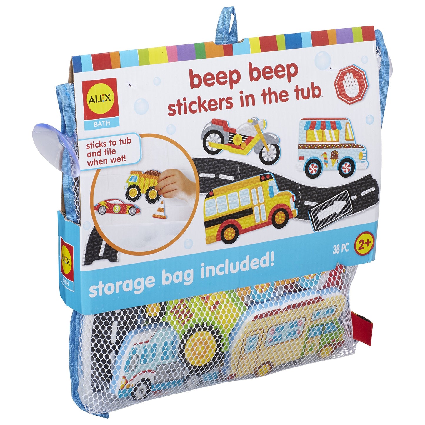 ALEX Toys Bath Beep Beep Stickers in the Tub – Bath Toy Road Trip