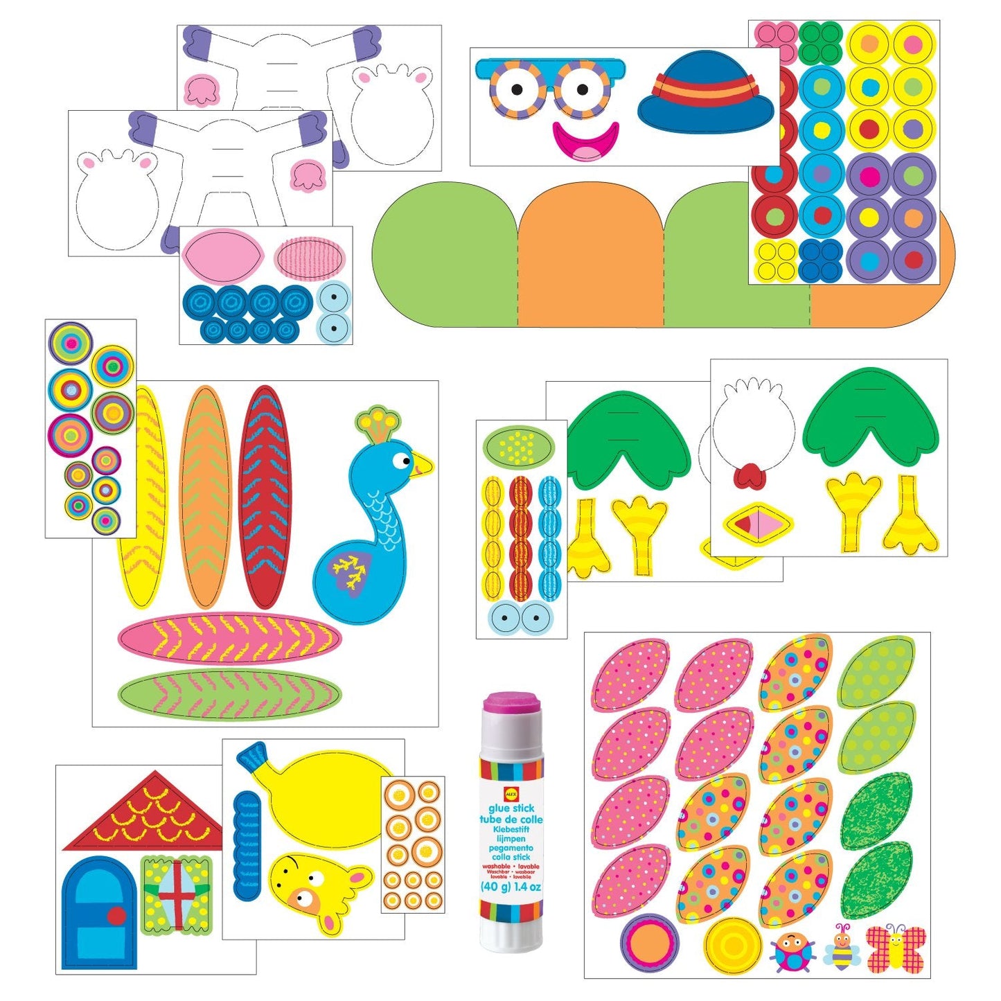 ALEX Toys Little Hands Pop Stick Art Craft Kit – 7 Puppet Projects for Kids 3+