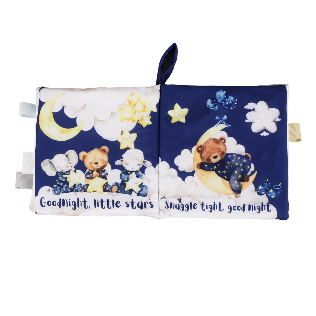 Ali+Oli Baby Cloth Book – Soft Crinkle Teether for Infants 0-12 Months | Tummy Time & Early Learning