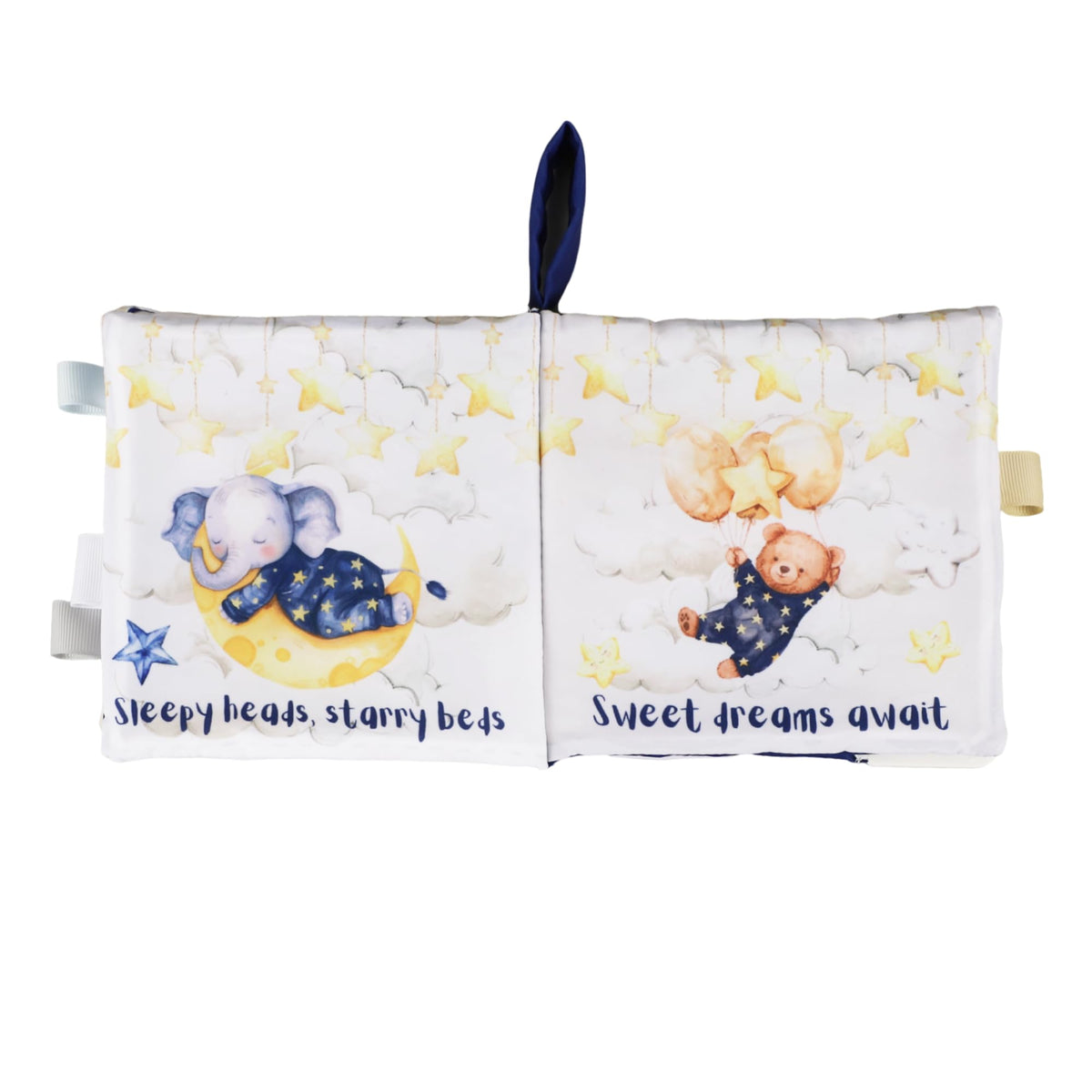 Ali+Oli Baby Cloth Book – Soft Crinkle Teether for Infants 0-12 Months | Tummy Time & Early Learning