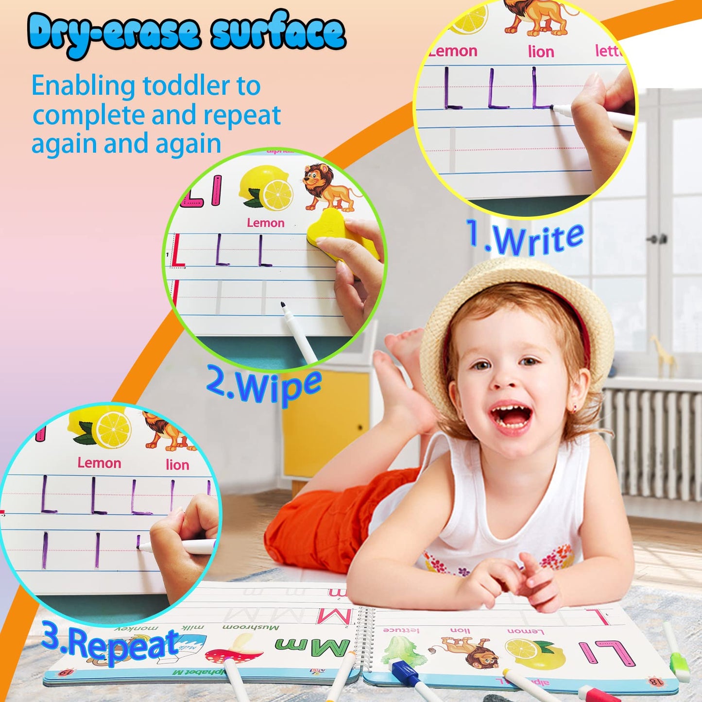 ALIANFLY Preschool Learning Activities Workbook – Handwriting Practice, Tracing, and Montessori-Style Learning