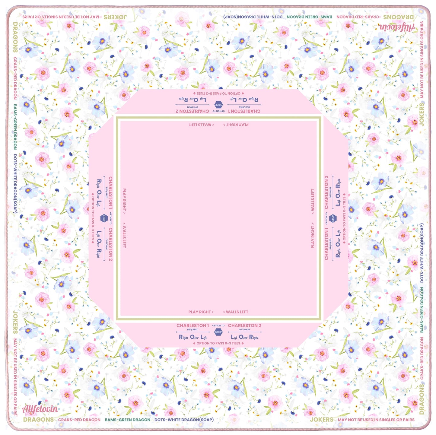 Alifelovin Mahjong Mat 32x32 Inch – Non-Slip, Noise-Reducing Table Cover