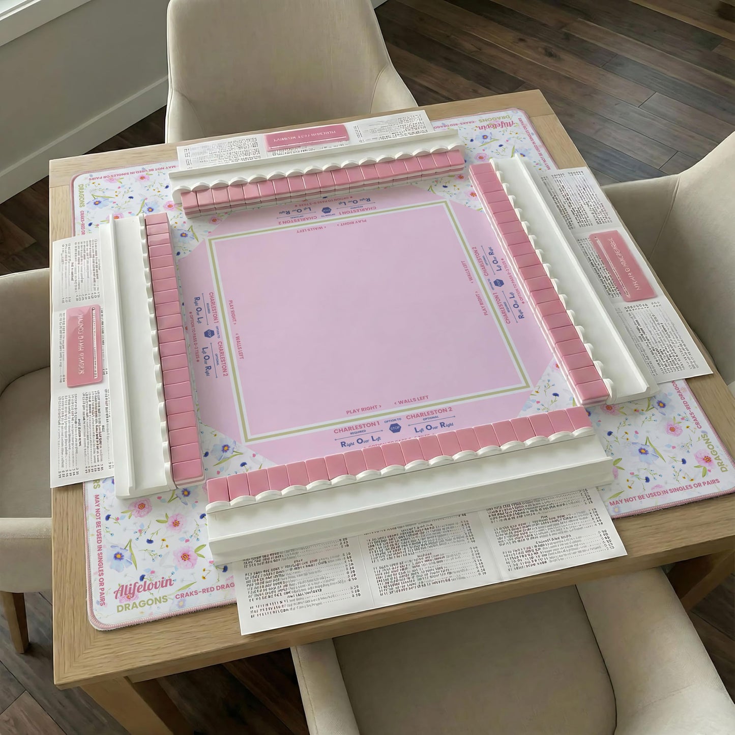 Alifelovin Mahjong Mat 32x32 Inch – Non-Slip, Noise-Reducing Table Cover