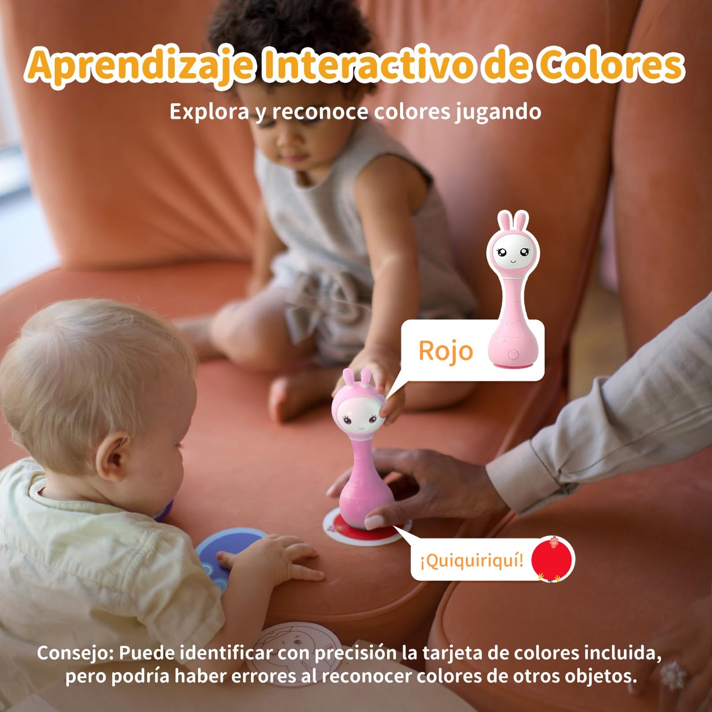 alilo Baby Musical Rattle 0-12 Months – Lights, 66 Sounds, 15 Songs, 13 Stories, Color Recognition