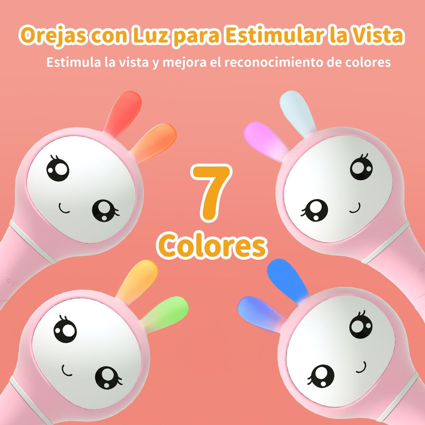 alilo Baby Musical Rattle 0-12 Months – Lights, 66 Sounds, 15 Songs, 13 Stories, Color Recognition