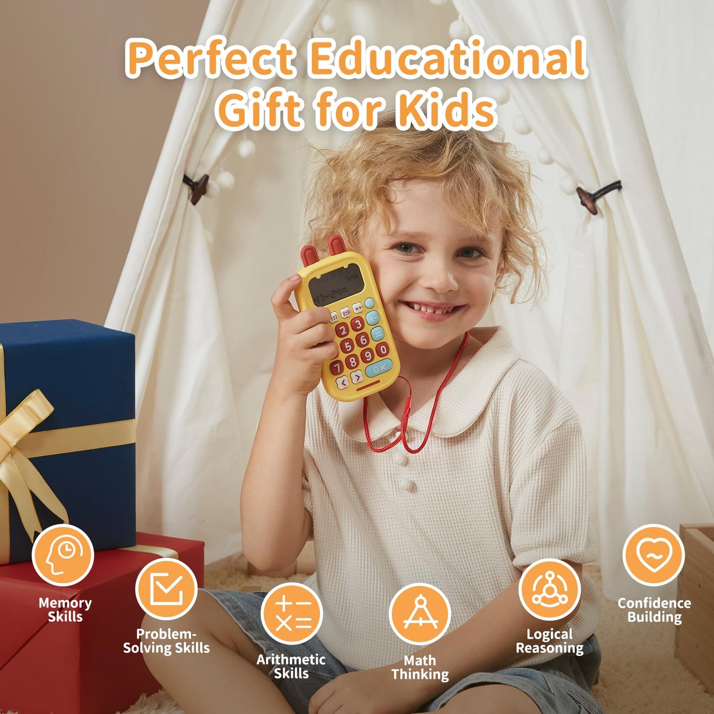 alilo Math Games for Kids Ages 5-12 | 19 Games, 50K Questions, Portable Learning Toy