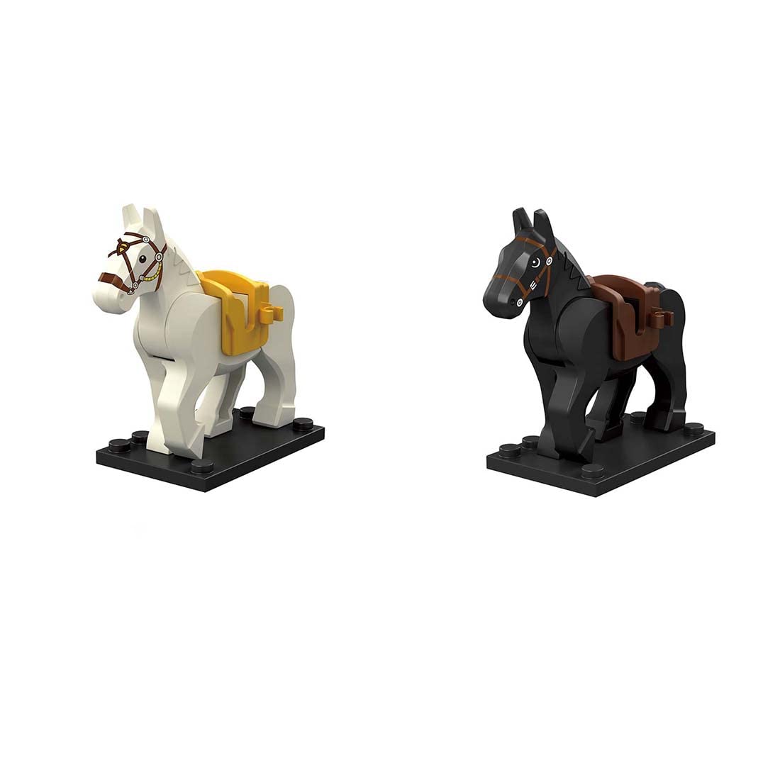 ALiquid Custom Minifigure Horse Set for Lego Minifigures – 10 Pcs