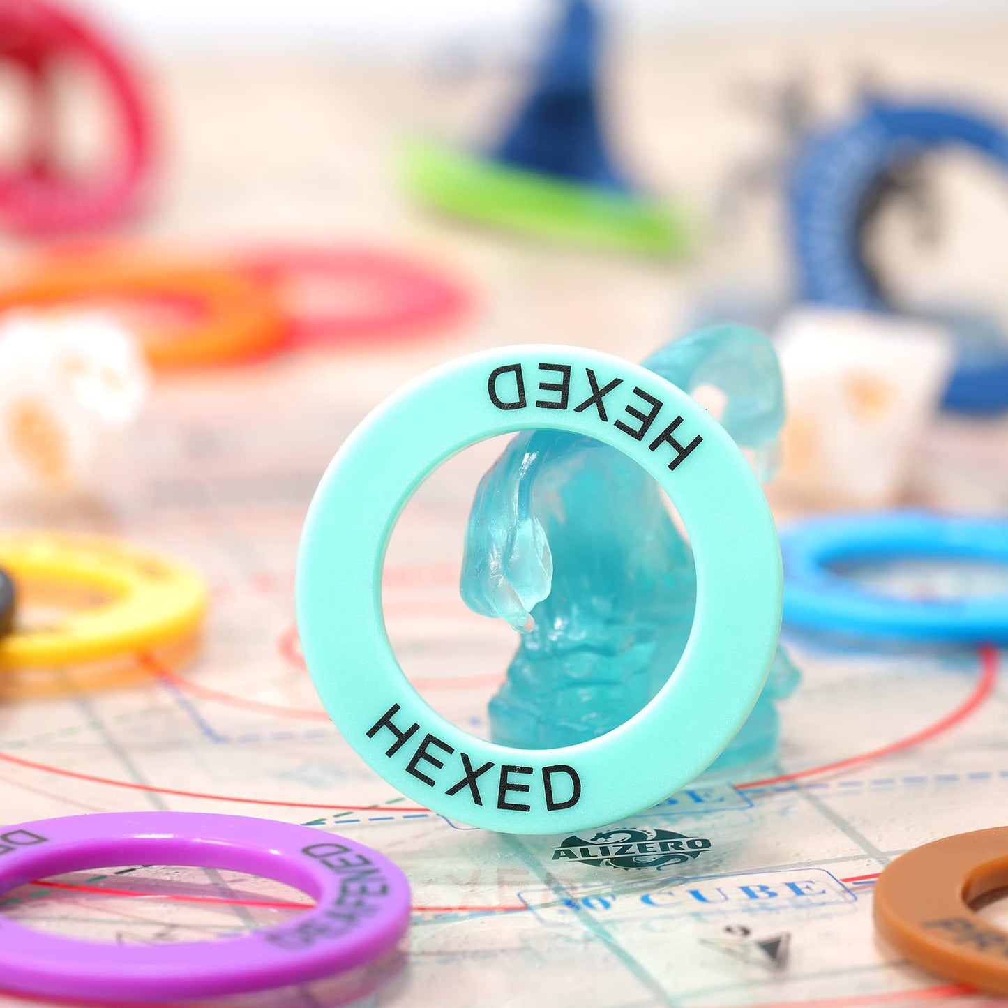 ALIZERO Upgraded DND Miniatures Condition Rings - 96 Status Markers in 24 Conditions with Premium Foam Box