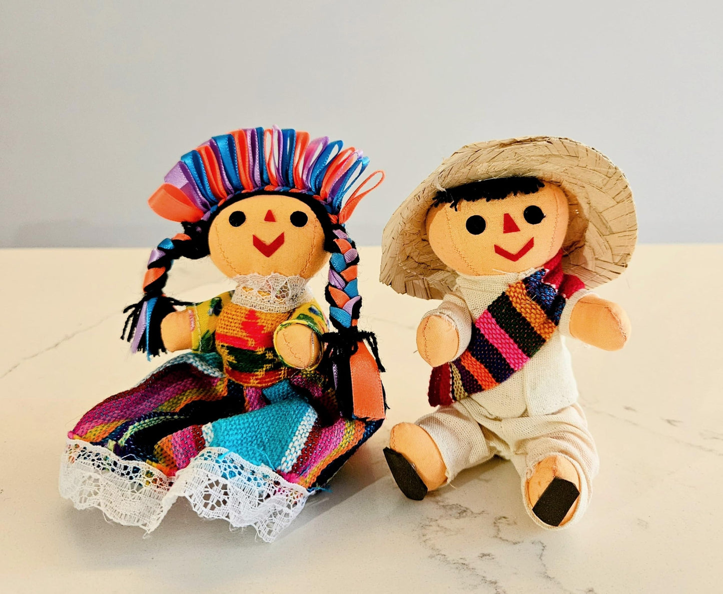 ALKIMIA INC Mexican Handmade Rag Couple Dolls – 5 Inches