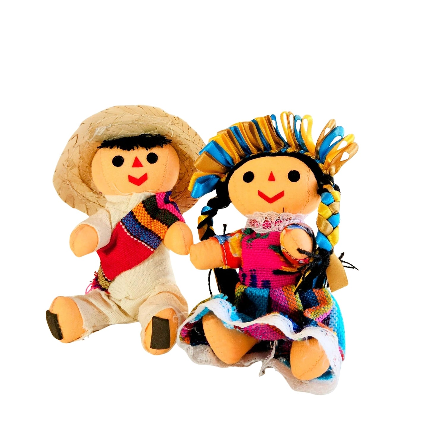 ALKIMIA INC Mexican Handmade Rag Couple Dolls – 5 Inches