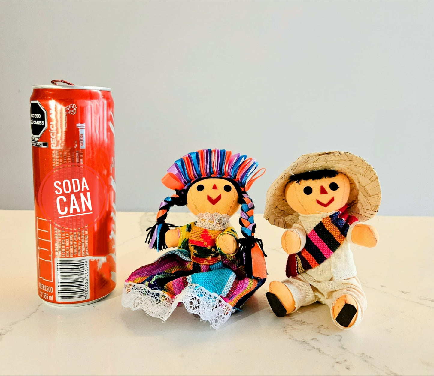 ALKIMIA INC Mexican Handmade Rag Couple Dolls – 5 Inches