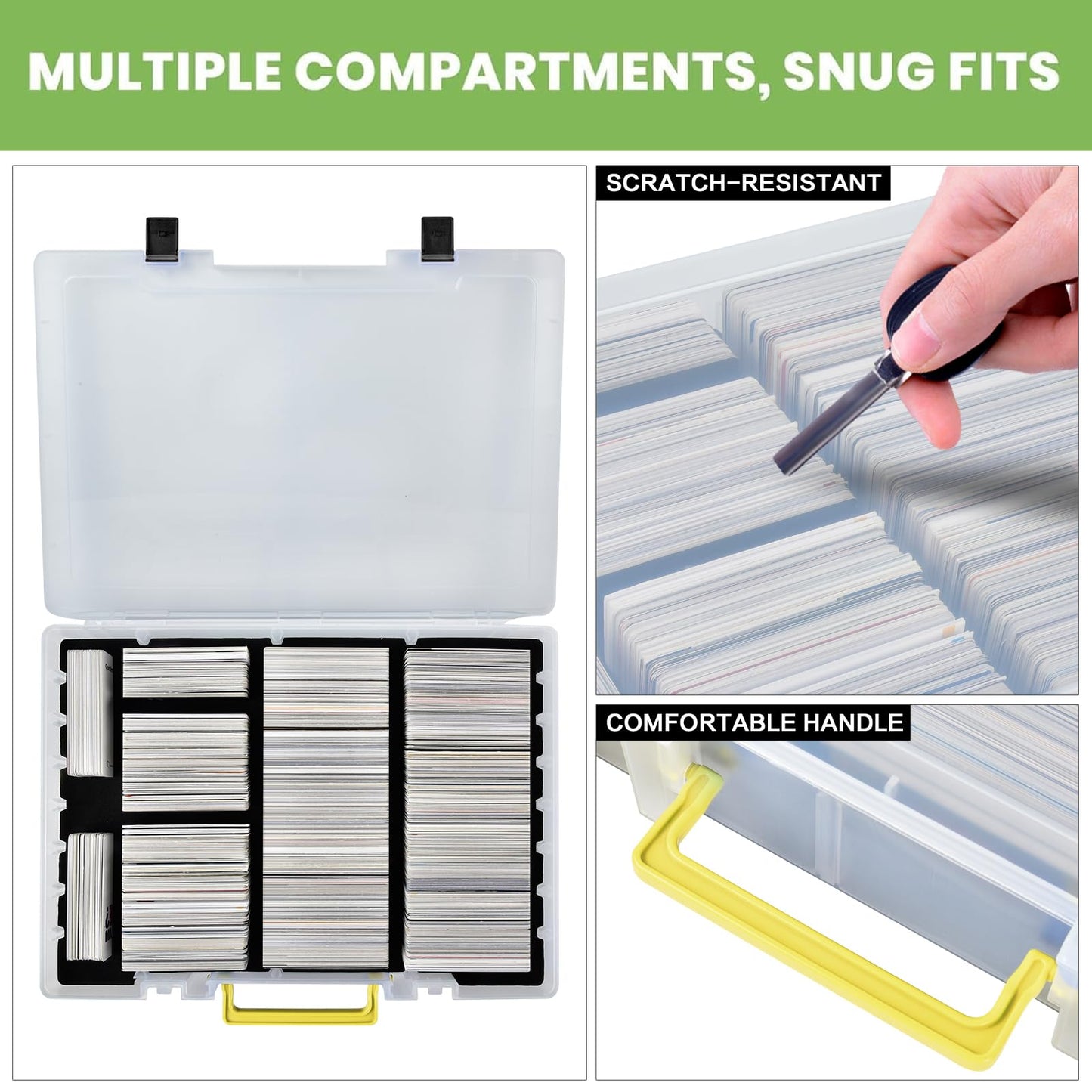 ALKOO 2200+ Large Trading Card Storage Box Case – CAH MTG Deck Organizer