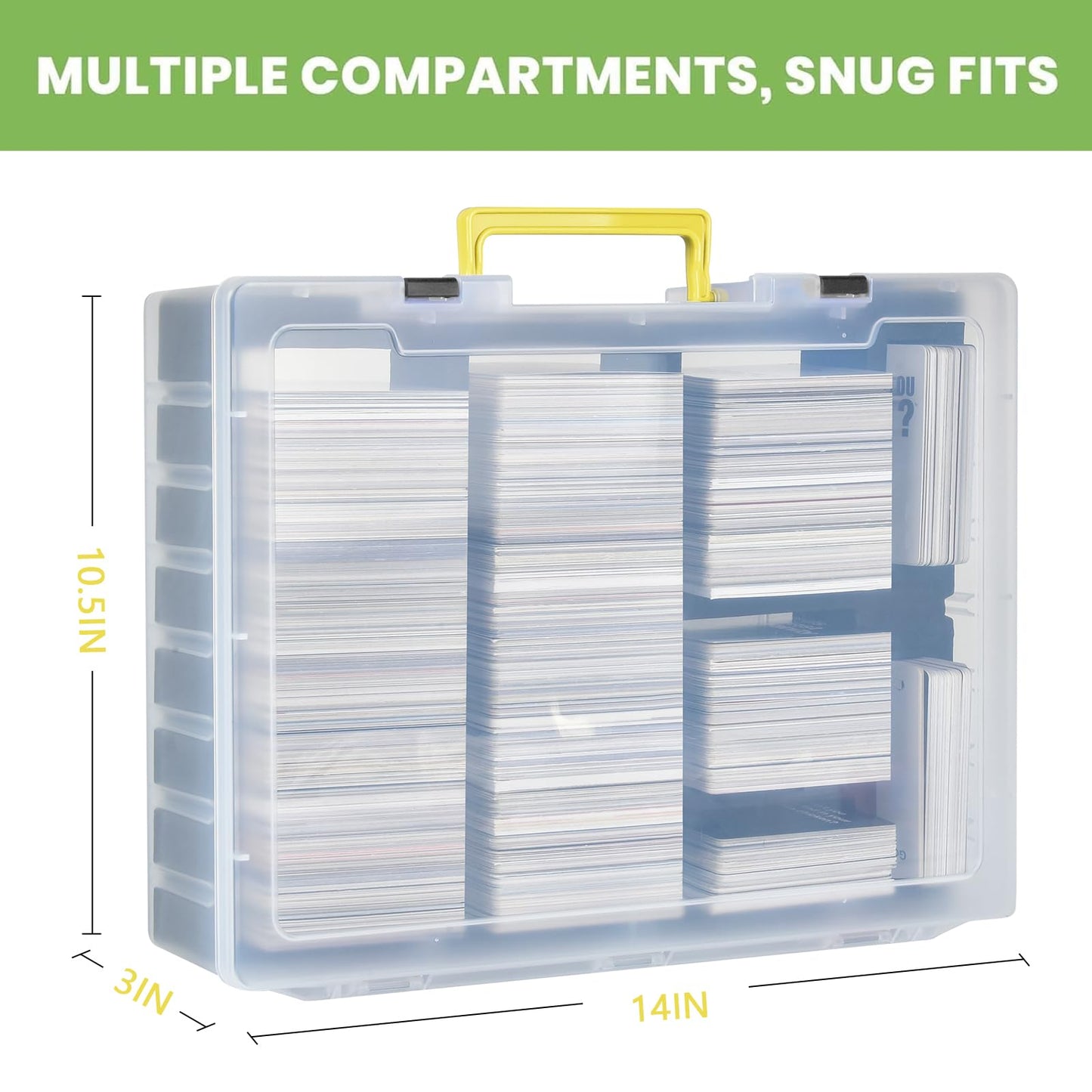ALKOO 2200+ Large Trading Card Storage Box Case – CAH MTG Deck Organizer