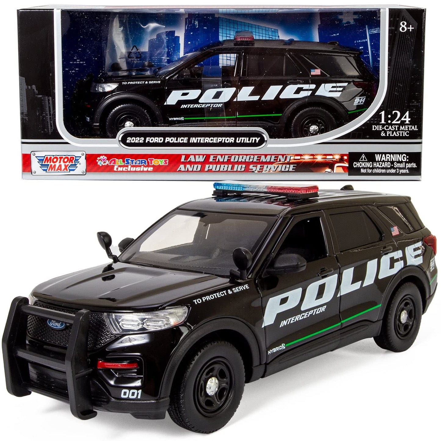 All Star Toys 2022 Explorer Police Interceptor 1:24 Diecast – Exclusive Motormax 76992