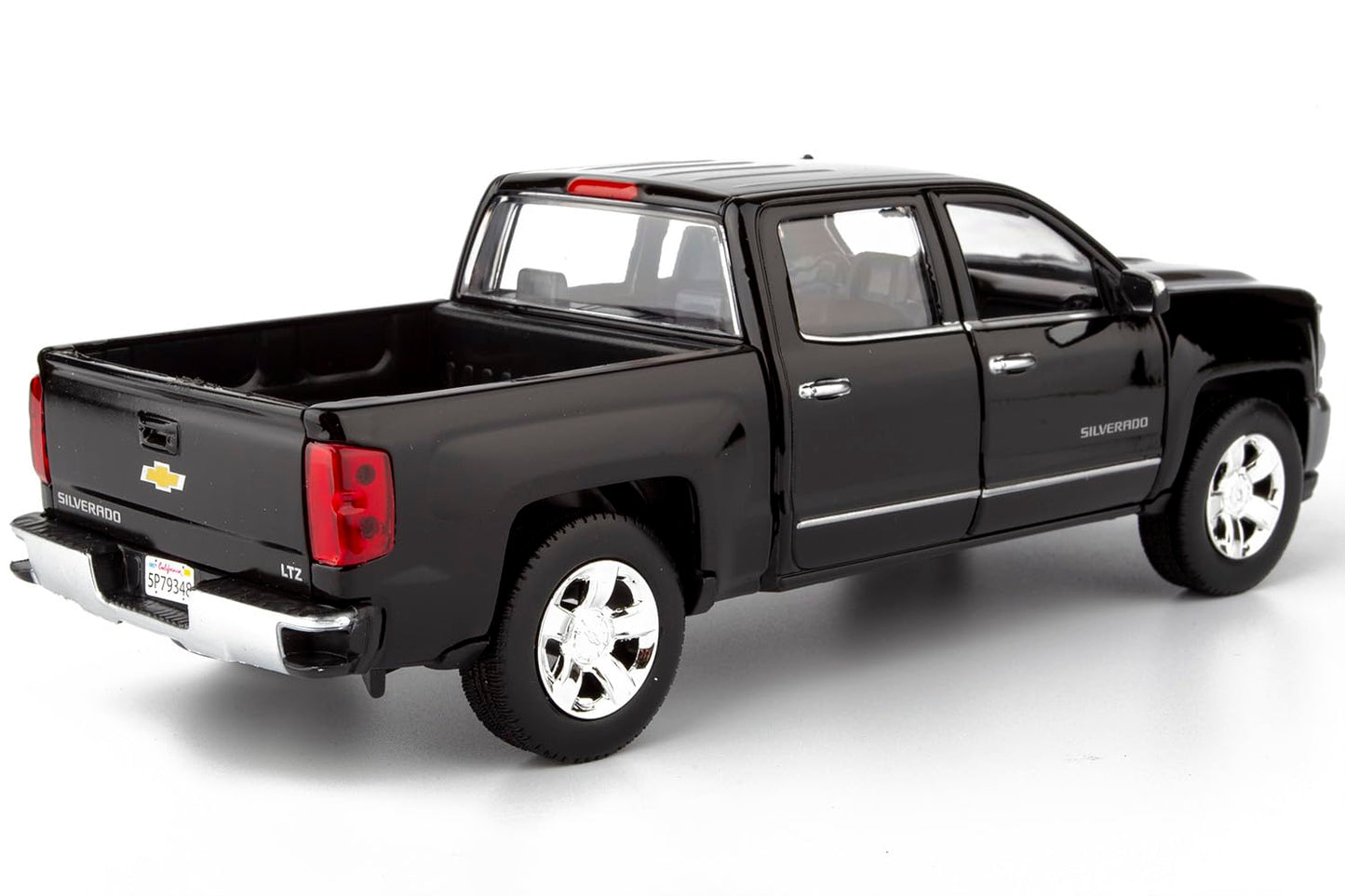 All Star Toys Motormax 79353 2018 Chevy Silverado LTZ 1:27 Diecast Model – Black with Chrome Trim