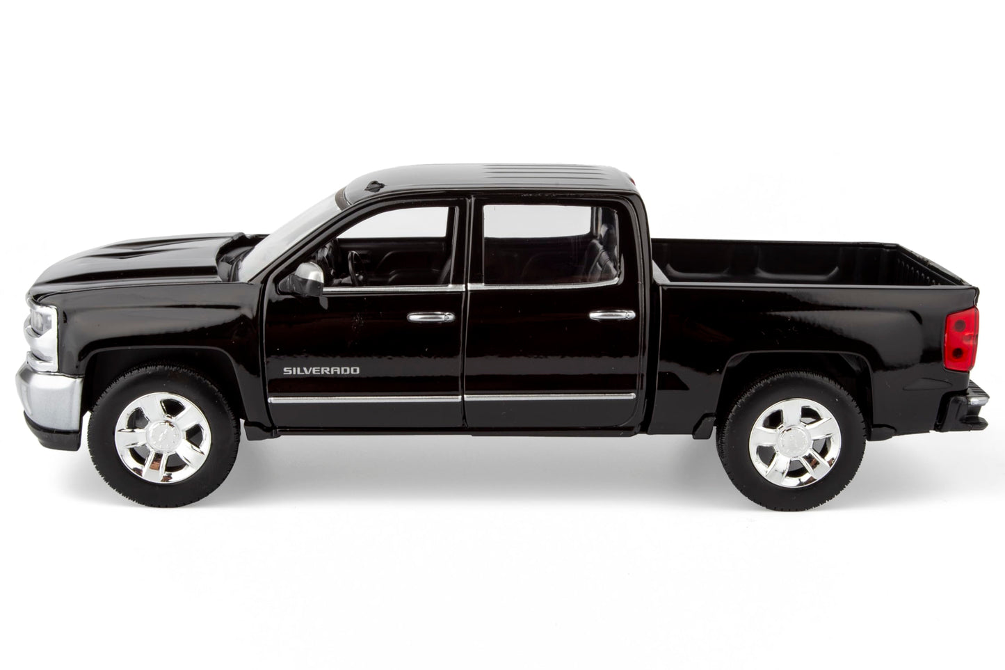 All Star Toys Motormax 79353 2018 Chevy Silverado LTZ 1:27 Diecast Model – Black with Chrome Trim