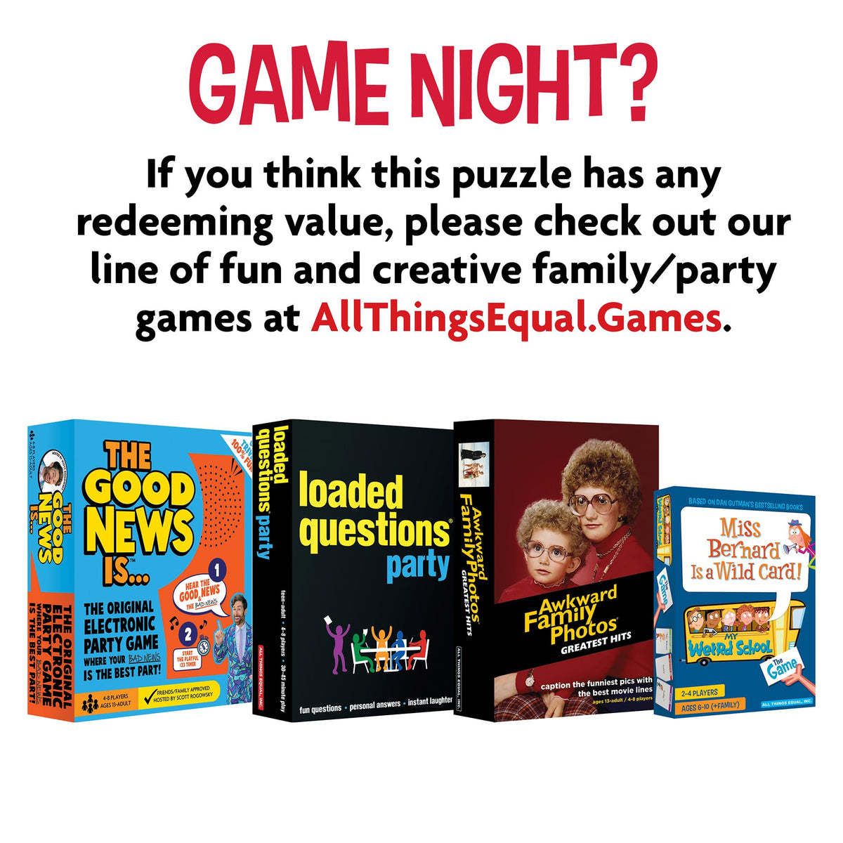 ALL THINGS EQUAL: Loaded Questions Greatest Hits — Family & Party Game