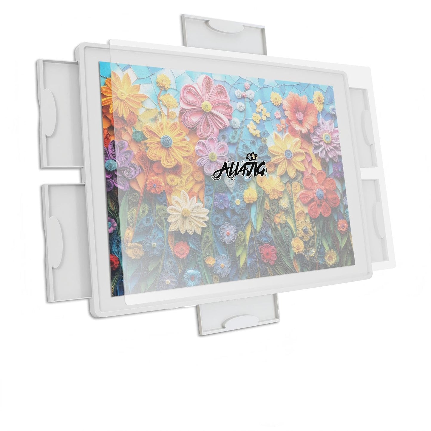 ALL4JIG 1500-Piece Lightweight Rotating Puzzle Board with 6 Drawers | 360° Lazy Susan, 34.25 x 26.38 in
