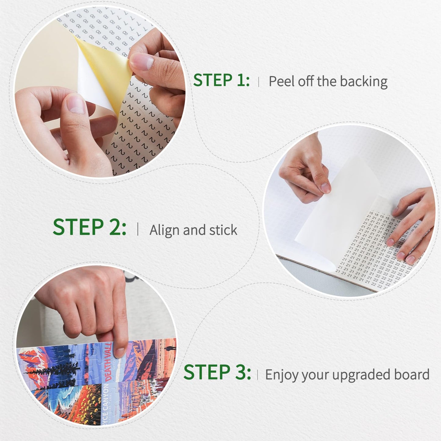 ALL4JIG Puzzle Saver – 48-Pack Puzzle Glue Sheets for 1000-3000 Piece Puzzles | Self-Adhesive & Frame-Ready