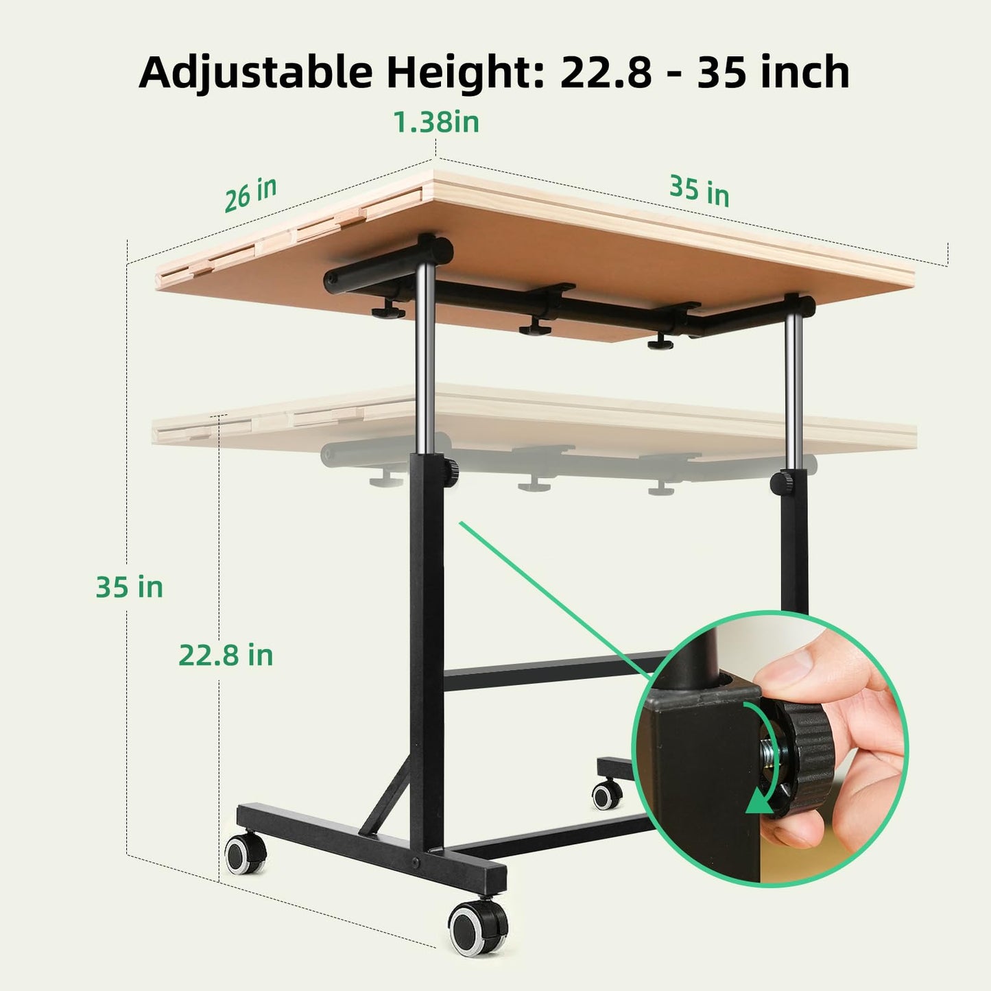 ALL4JIG 1500-Piece Puzzle Table with Legs & Wheels — 4 Drawers, Protective Cover, Lightweight & Stable