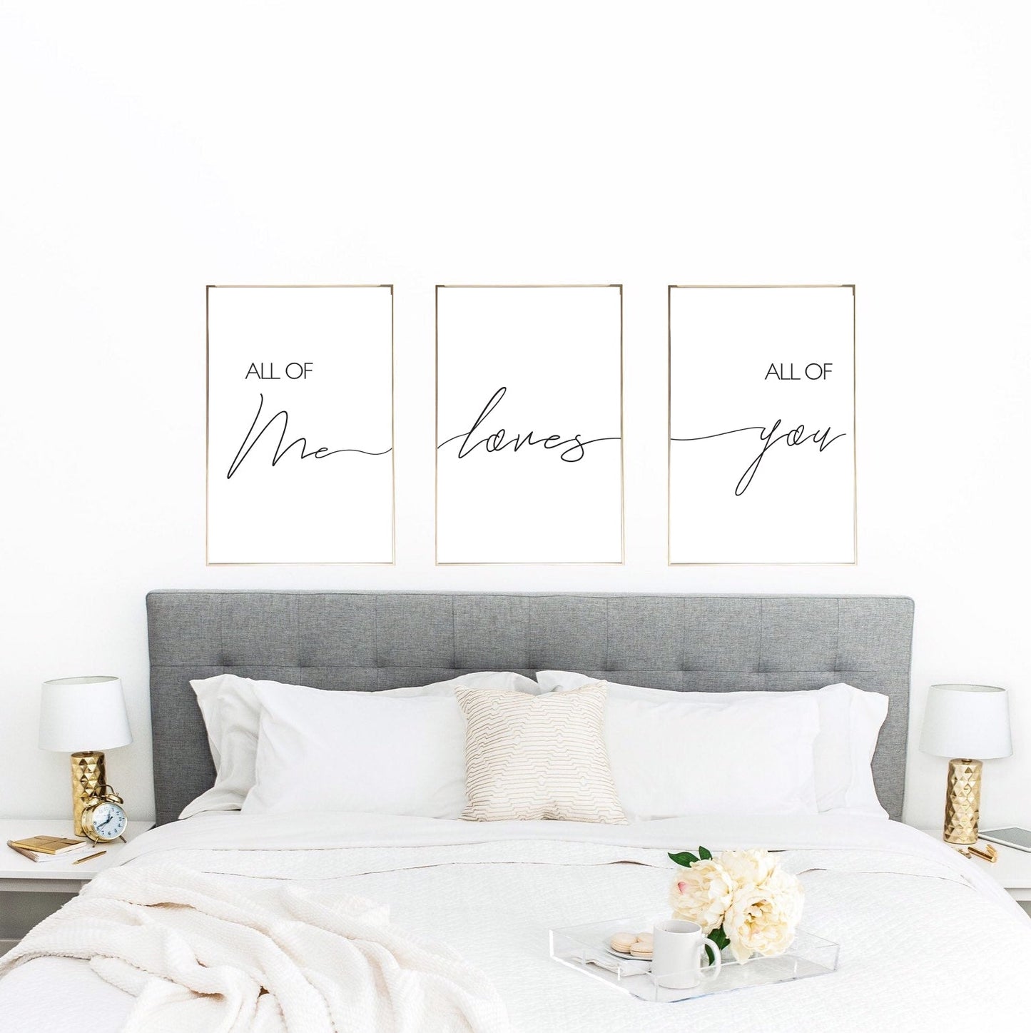 All Of Me Loves All Of You Set Of 3 Bedroom Wall Decor Prints