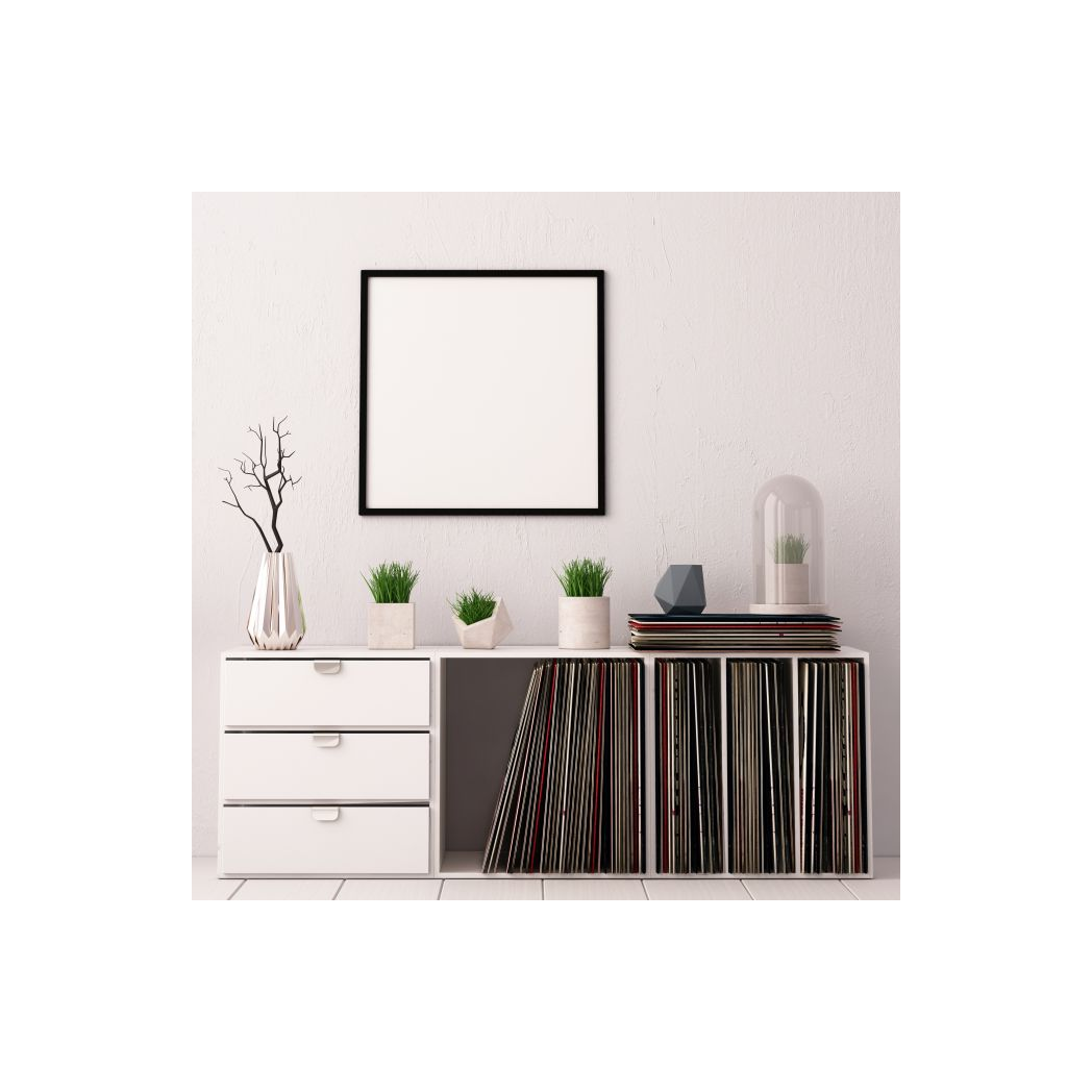 Foil Wrapped MDF Picture Photo Frame Fitted with Perspex Plexiglass, White Frame