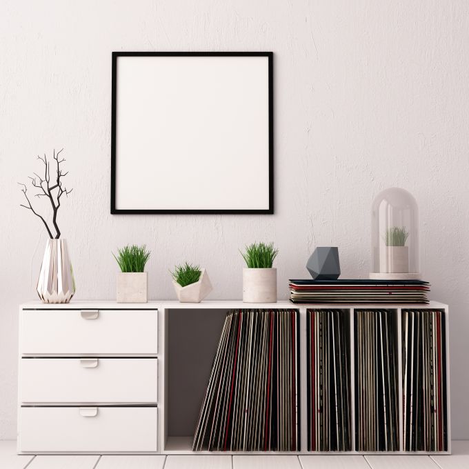 Foil Wrapped MDF Picture Photo Frame Fitted with Perspex Plexiglass, White Frame