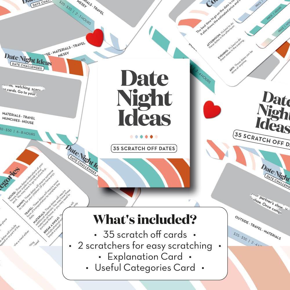 All Natural Shop — Romantic & Fun Scratch Off Date Night Ideas Card Game