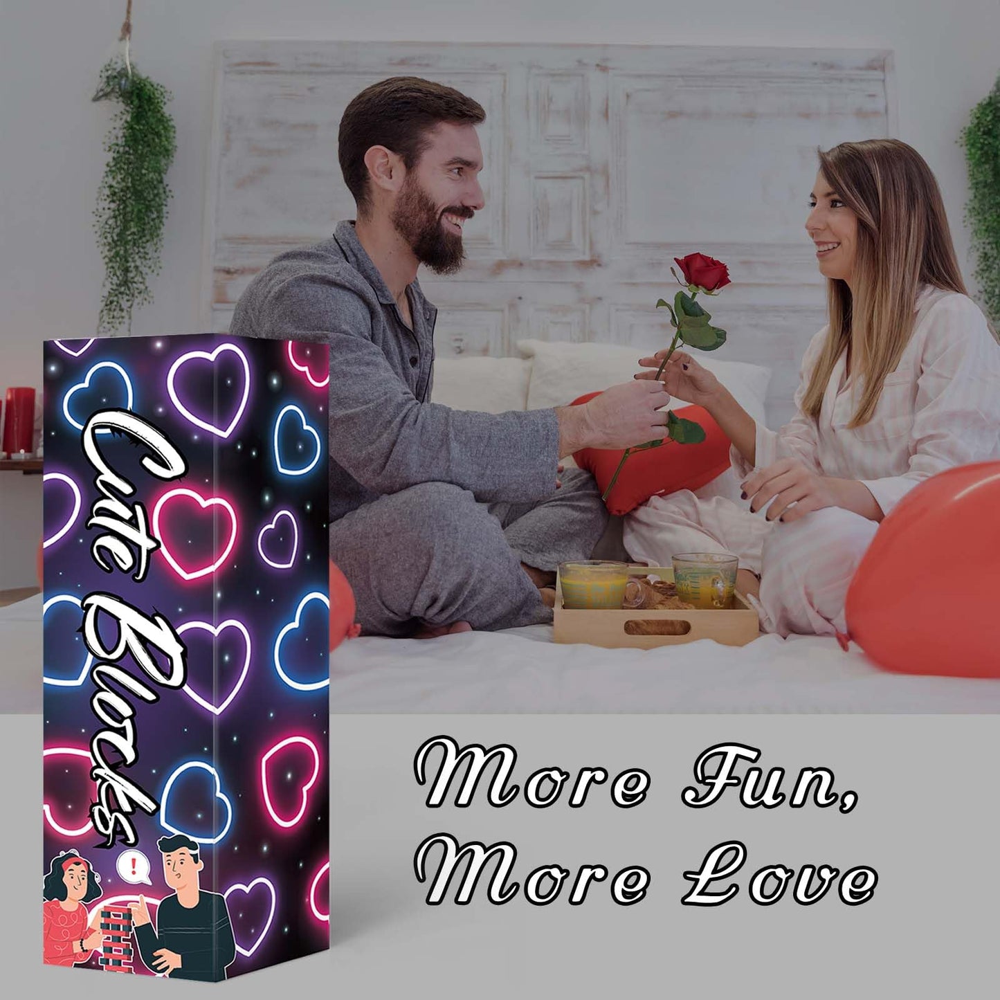 Allonu 2026 Valentines Gift: 54 Fun Stacking Blocks for Date Night