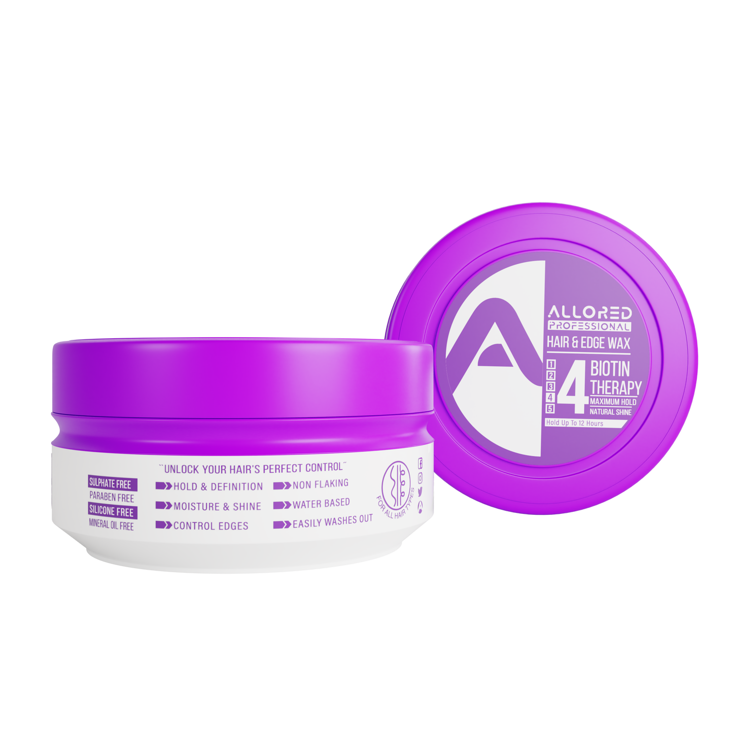 Allored Professional Biotin Therapy Hair & Edge Wax 150 ml/5.1 oz
